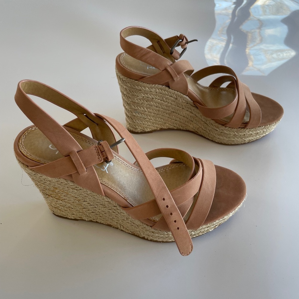 Splendid Leather/Espadrille Wedge Sandal
